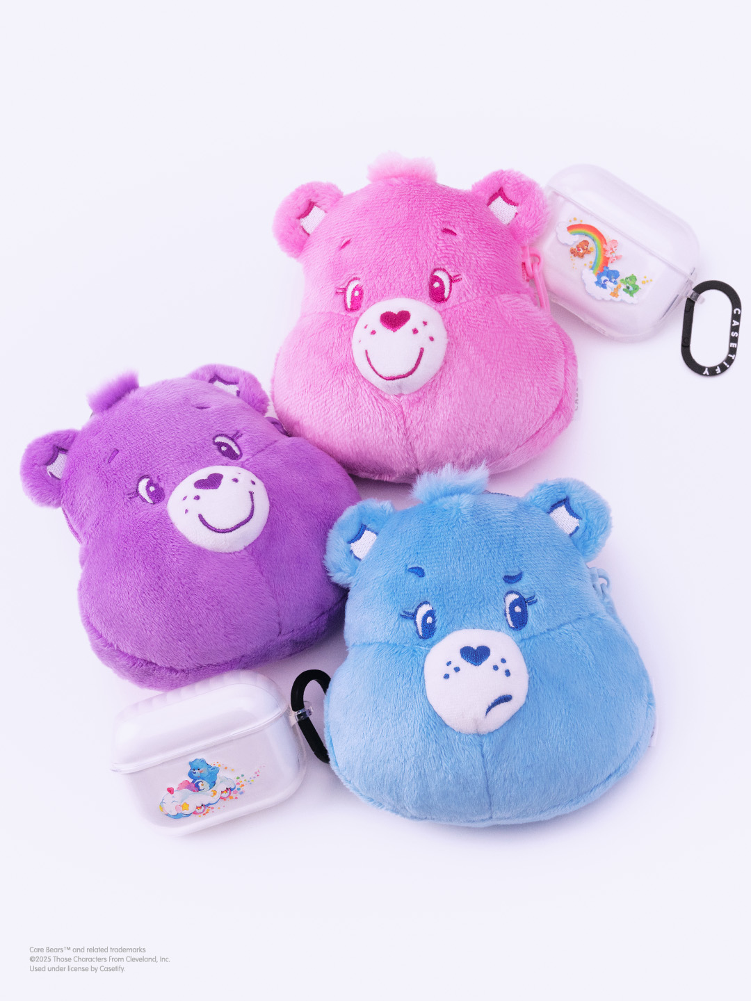 Estuche de peluche para auriculares de los Osos Amorosos