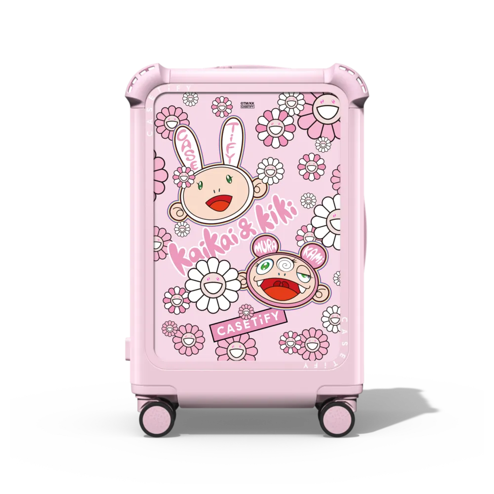 KAIKAI AND KIKI - STICKER MANIA (GLOSSY PRIMROSE PINK) CARRY-ON SUITCASE