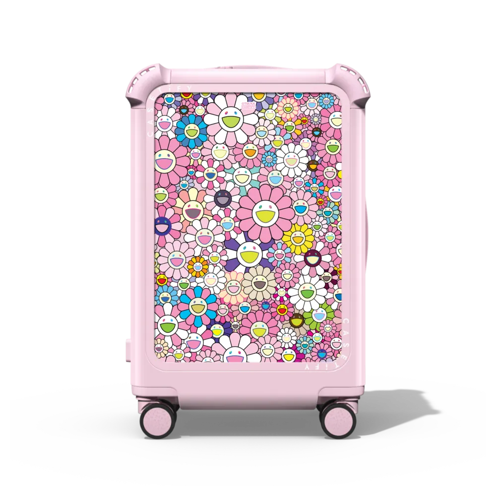 FLOWERS BLOOM (PINK) CARRY-ON SUITCASE