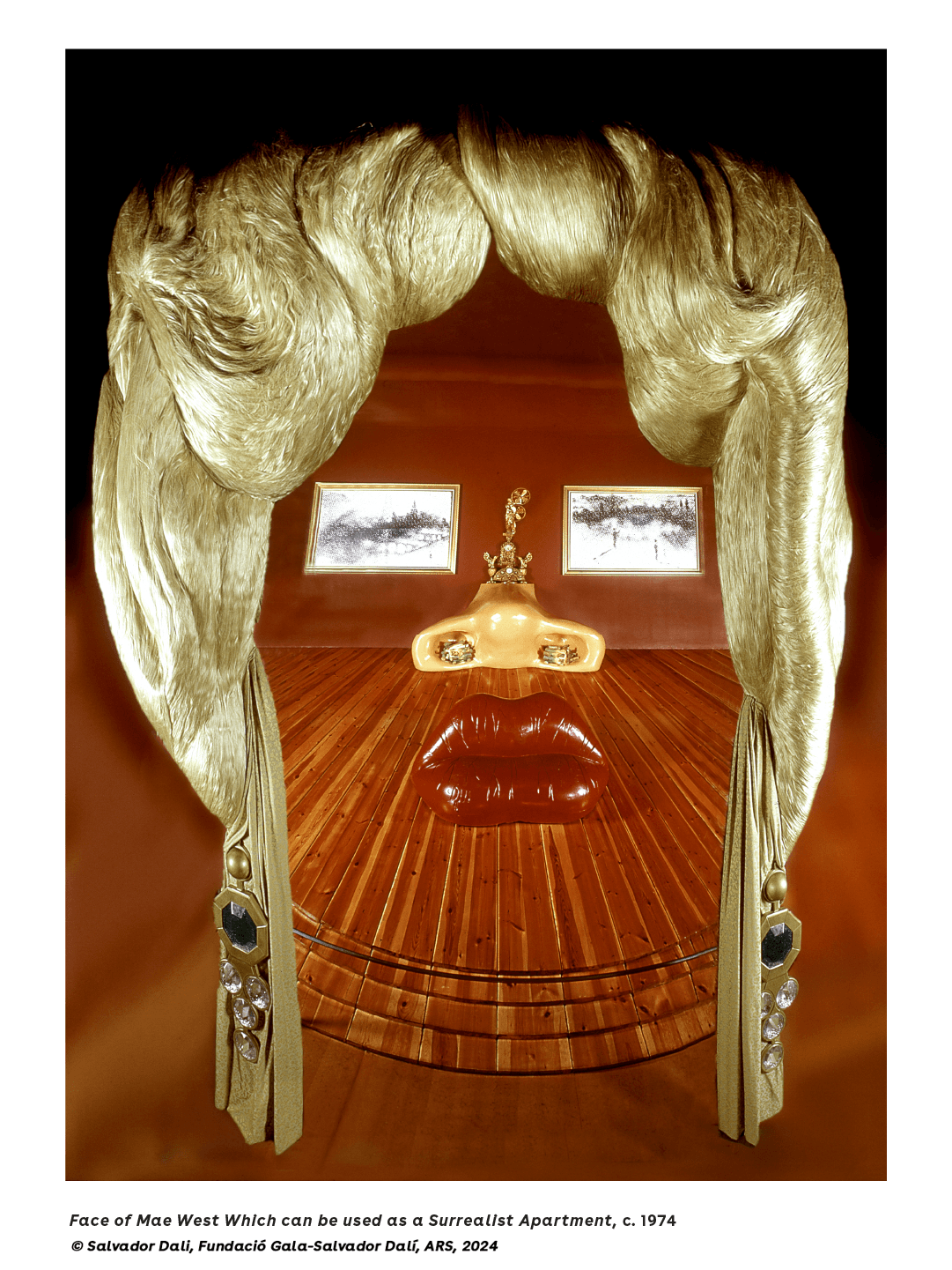 Face of Mae West Which can be used as a Surrealist Apartment, c. 1974