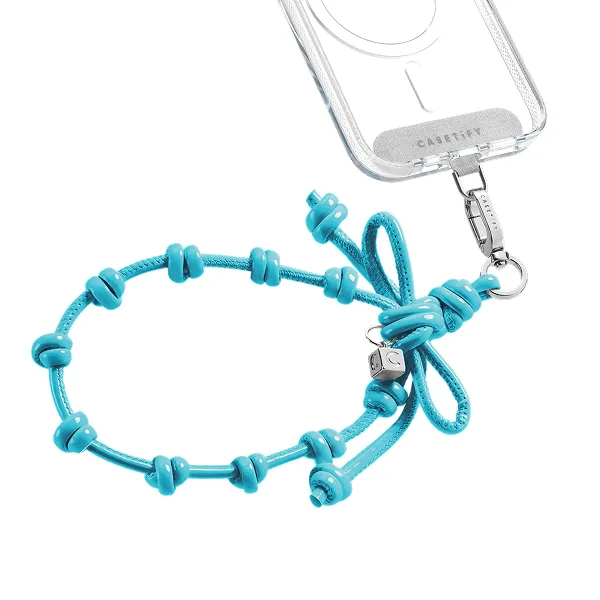 Bow Charm Wristlet - Mint Blue