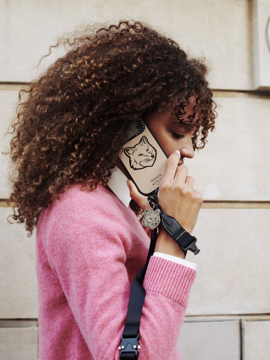 Correa de Móvil 2 en 1 con Charm de Metal Cabeza de Zorro