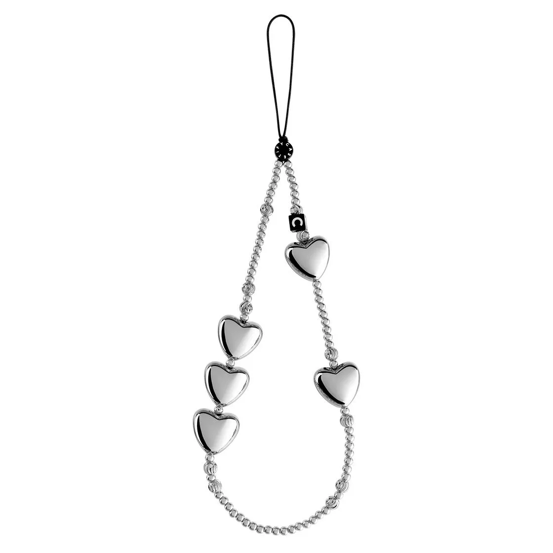[Grid 11] (iPhone 17) Heart Phone Charm - Heart of Steel