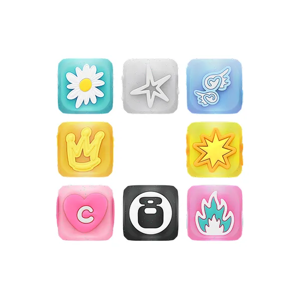 Glitter Charm Cubes