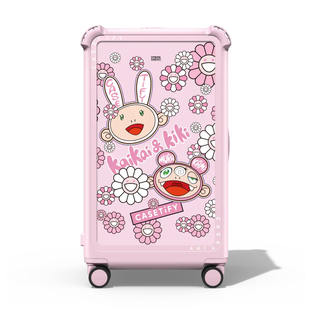 KAIKAI AND KIKI - STICKER MANIA (GLOSSY PRIMROSE PINK) CHECK-IN TRUNK SUITCASE