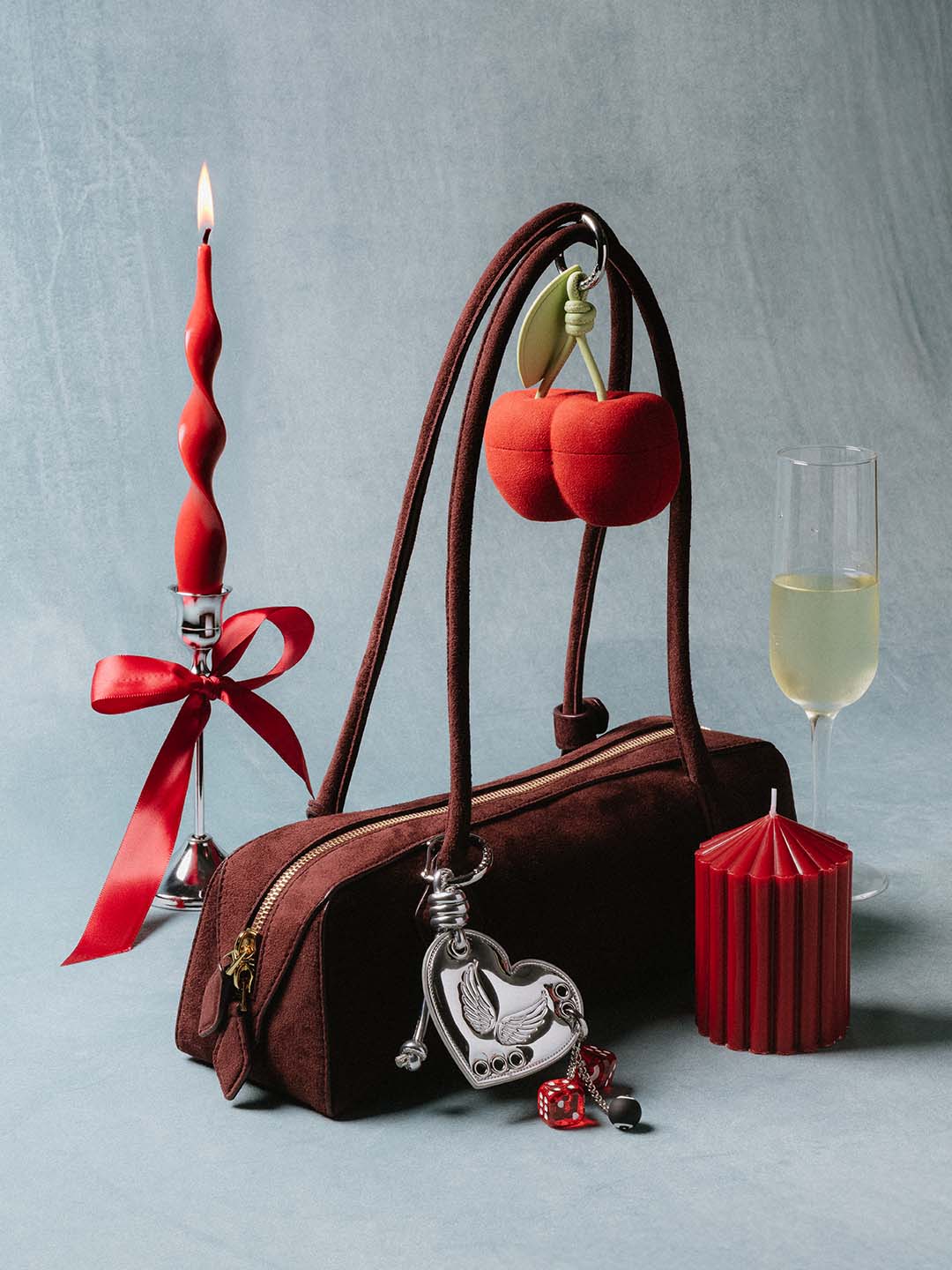 Cherry Earbuds Bag Charm